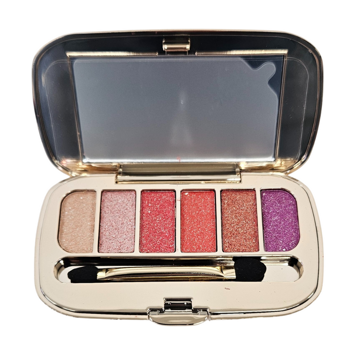 Wei Ni Xiao Xiong 6-Color Eyeshadow Palette 01 Pink to Purple Shimmer