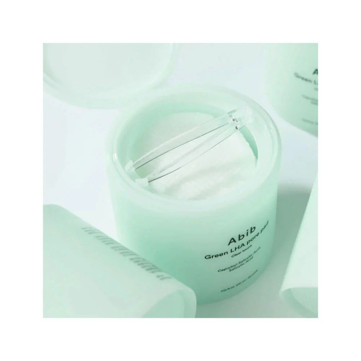 Abib Green LHA Pore Pad with salicylic acid and centella soothing botanicals for oily and acne-prone skin
