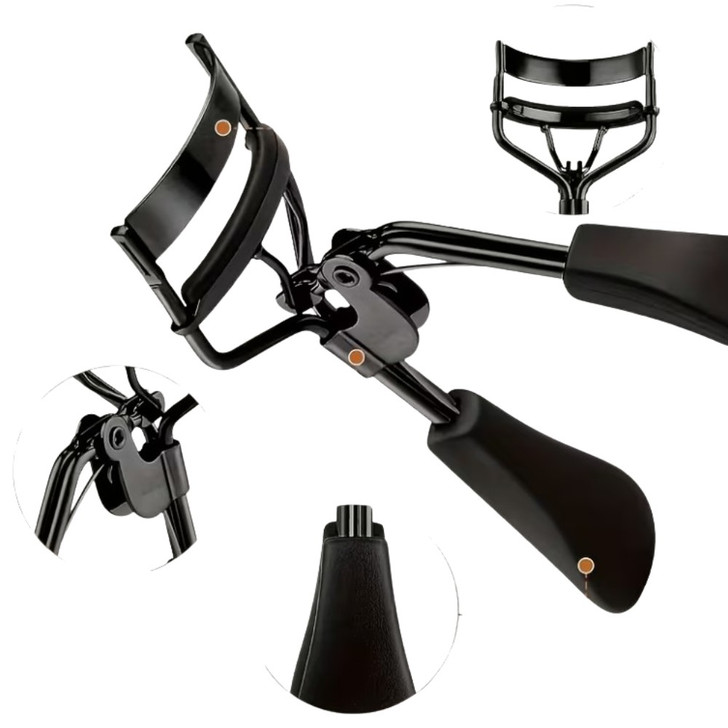 Eyelash Curler with Replacement Pads in black