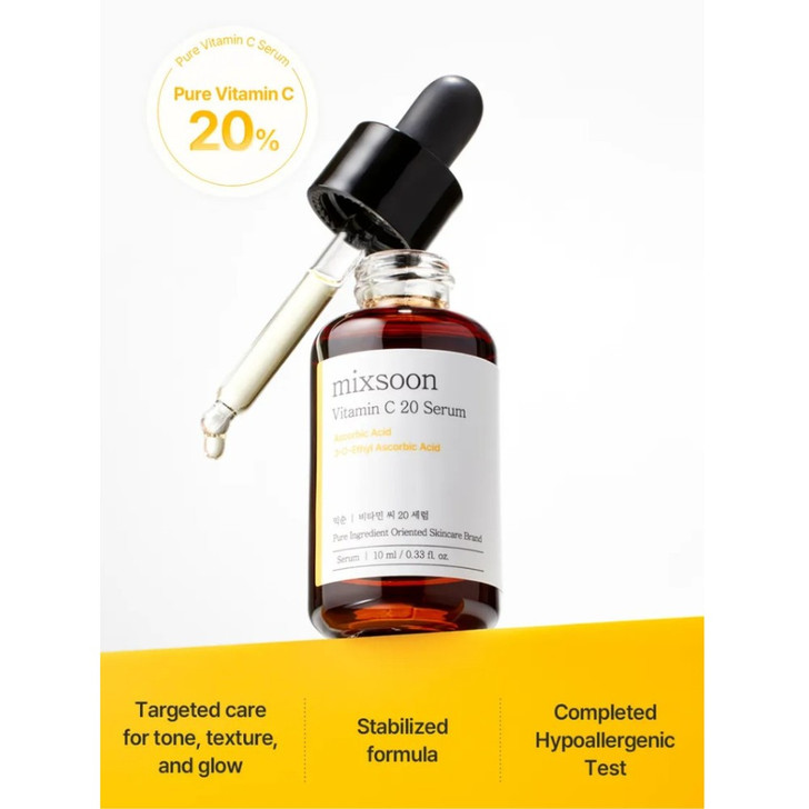 mixsoon Vitamin C 20 Serum brightens skin