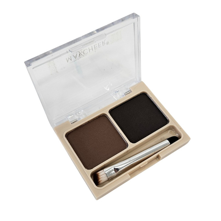 Maycheer Dark Coffee and Black Eyebrow Powder with Brush