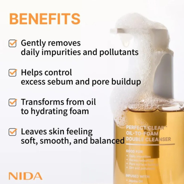 NIDA Perfect Clear Oil-To-Foam Double Cleanser 145ml