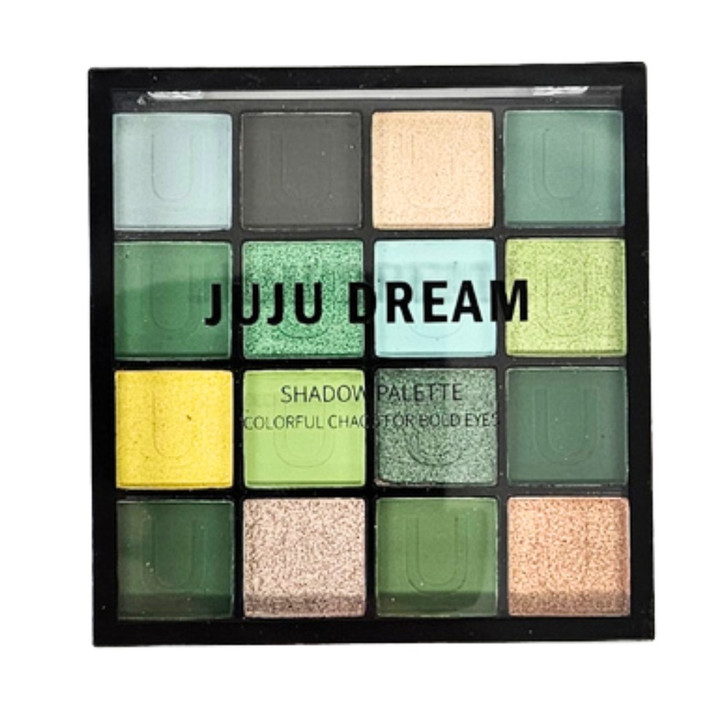 JuJu Dream Green Machine 16-Shade Eyeshadow Palette