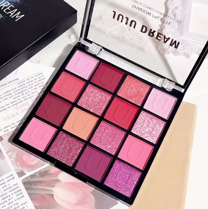 JuJu Dream Pink Crush 16-Shade Eyeshadow Palette