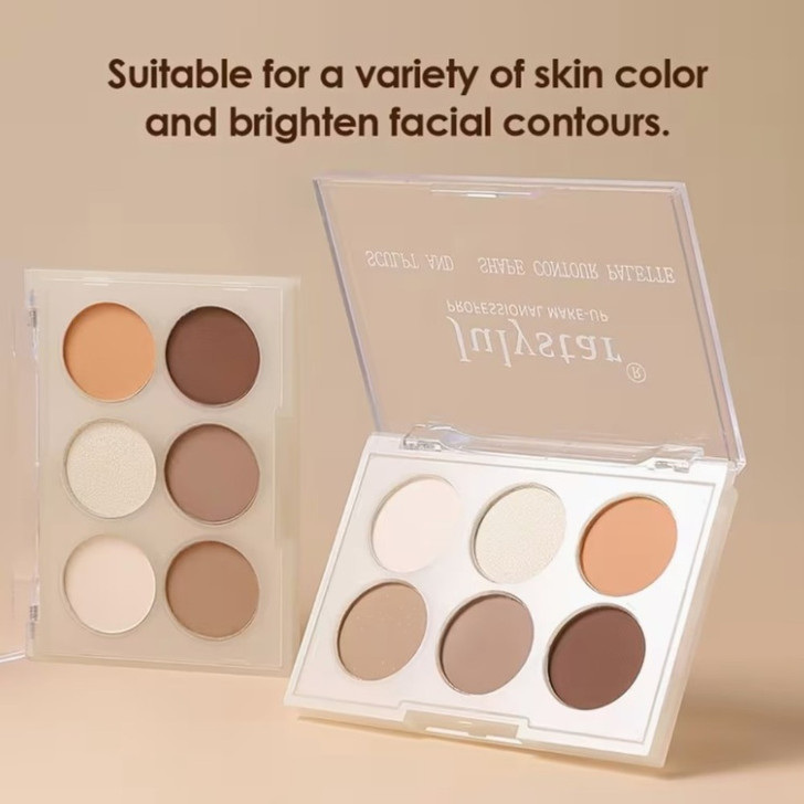 Julystar Sculpt & Shape 6 Colour Contour, Bronzer & Highlighter Palette