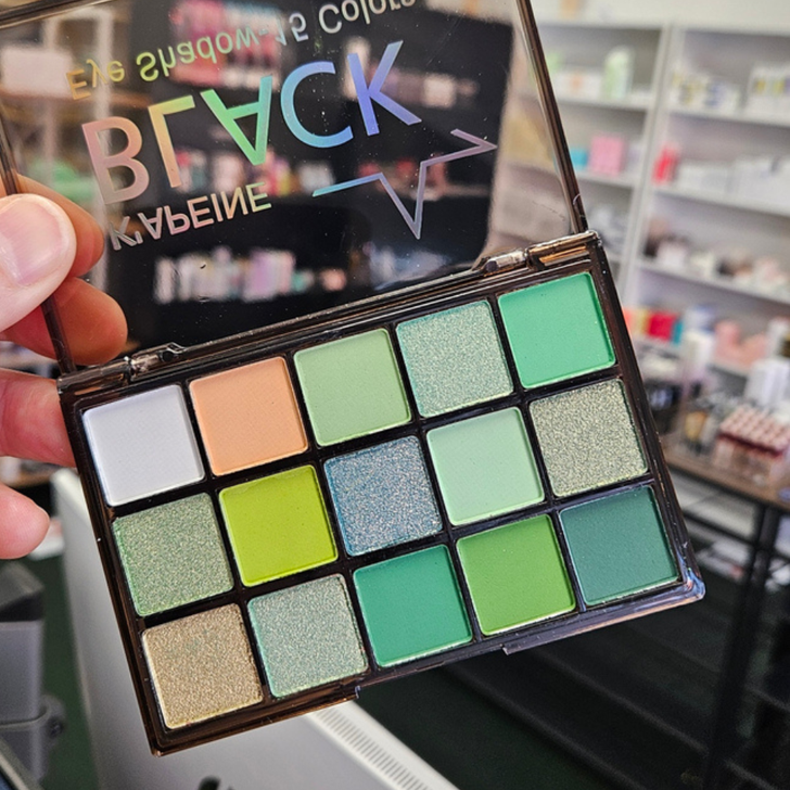 Kapeine 15-Colour Green Eyeshadow Palette 16g