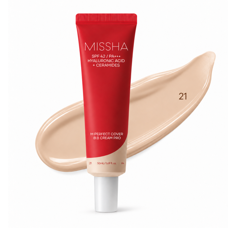 MISSHA M Perfect Cover B.B Cream Pro SPF 42 PA+++ 50ml 21 Light Beige