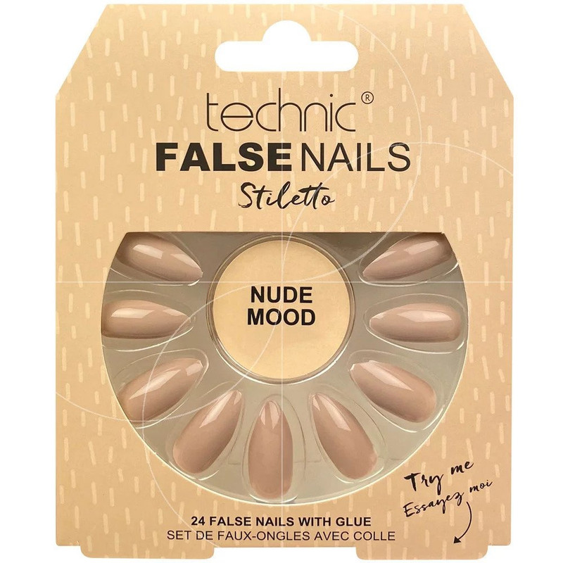 Technic False Nails stiletto Nude Mood