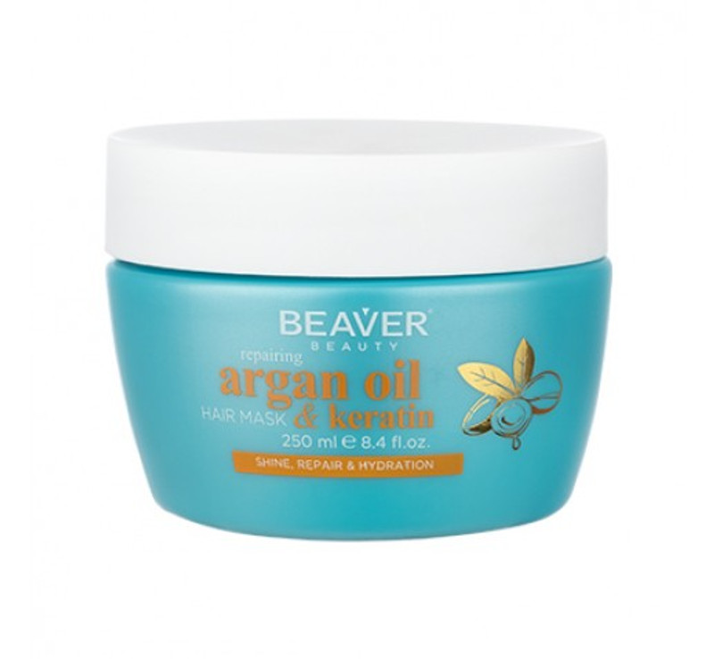 Beaver Argan Oil and Keratin Repairing Hair Mask 250ml