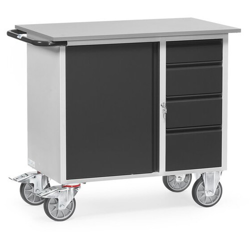 Werkstattwagen mit Schrank und Schubladen Type 90 2452 16 Ladefläche 985x590mm