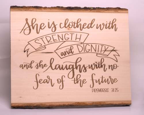 She is clothed with Strength and Dignity and she laughs with no fear of  the future Proverbs 31:25