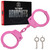 Police Magnum pink handcuffs women heavy duty steel security guard protection chains and double safety lock.