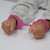 Police Magnum female hand cuff pink chain professional grade metal restraints.