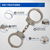 Police Magnum nickel hand cuffs with 2 keys. Professional tactical gear for self defense protection.