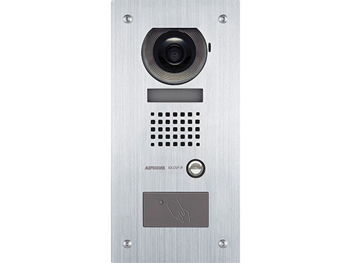 image:Aiphone AX-DVF-P, Video Door Station with HID ProxPoint Plus Reader, Flush Mount Stainless Steel