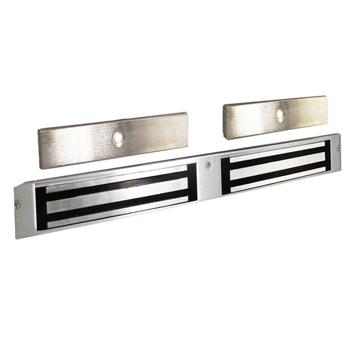 image:Narrow 2-5/8in Profile, 1500lbs Double Mag Lock, Two Door Position Switches, 12/24VDC (Dual Voltage - Field Selectable), Sealed Electronics, Weather Resistant, Stainless Steel Housing