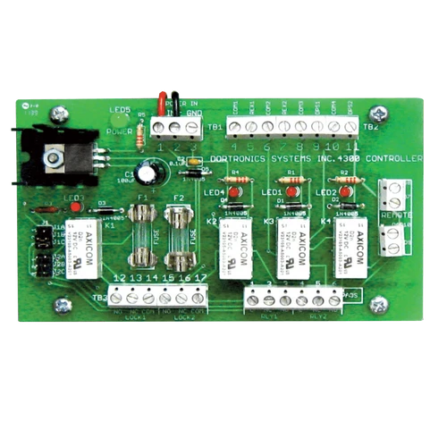 image:Dortronics 43211-LU, Economical 2-Door Interlock Mantrap Controller (1 Normally locked Door 1 Normally Unlocked Door)