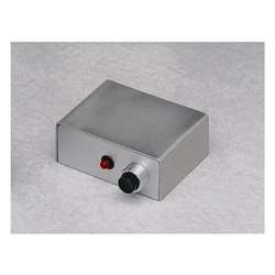 image:Dortronics 1-Button Mini Desk Console Panel, SPDT Momentary with Status LED