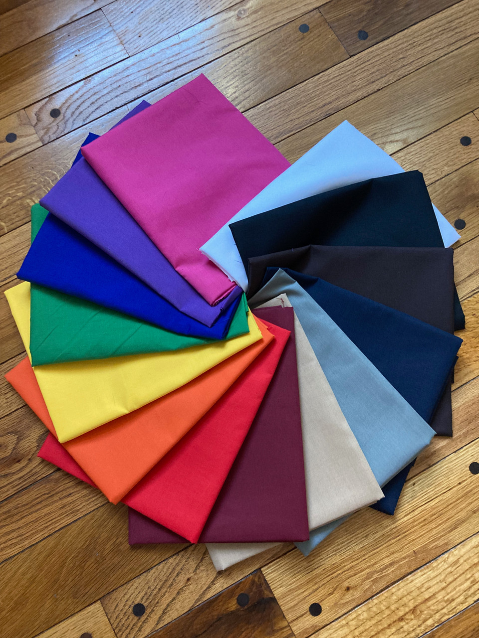 Polyester Cotton Broadcloth Fabric, 60 Wide, Solid Colors