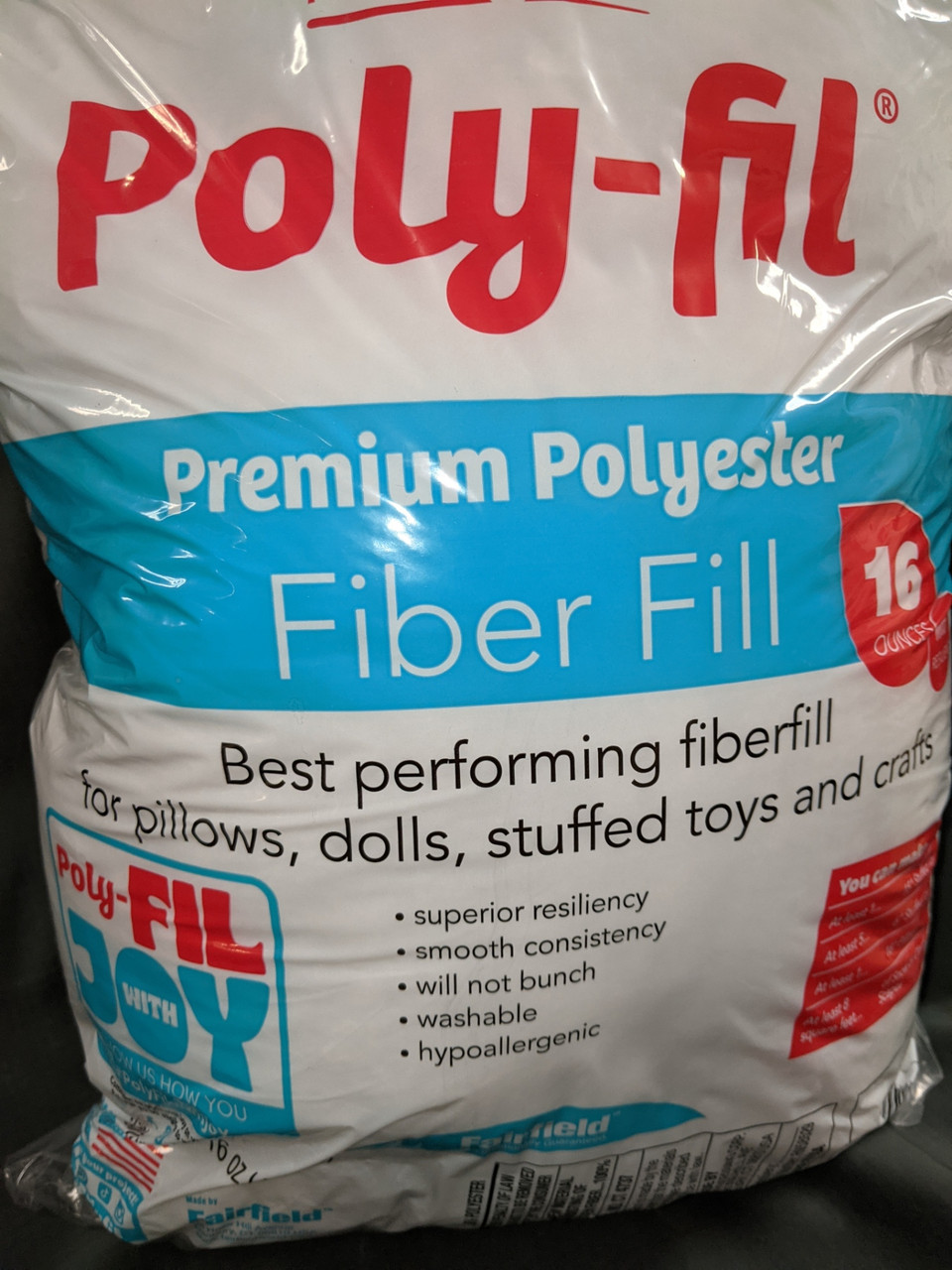 Poly-fil Bag 16 oz - Gaffney Fabrics