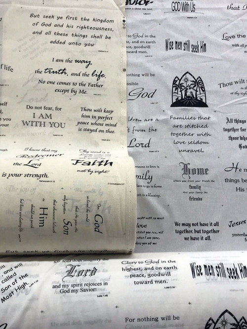 100% Cotton Bible Verses - Gaffney Fabrics