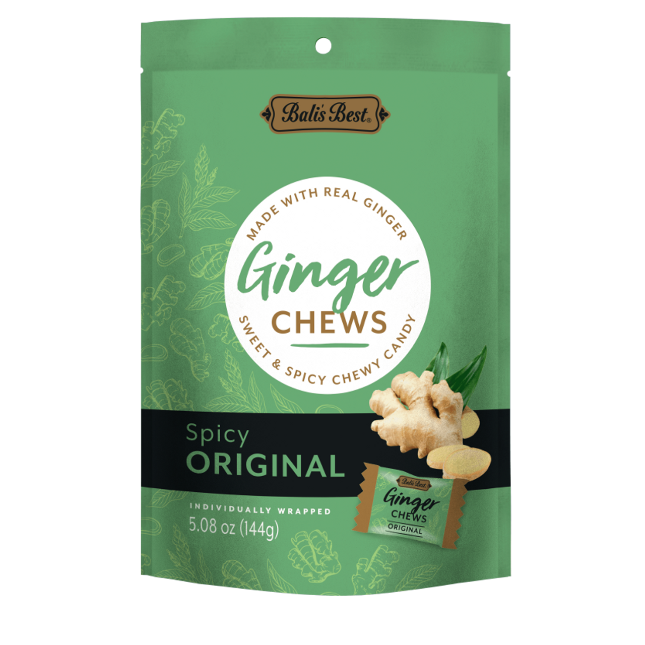 Balis Best Spicy Original Ginger Chews 508 Oz Wholesome Good 8965