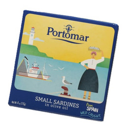 Portomar Small Sardines Packed in Olive Oil 4oz / 10ct Case