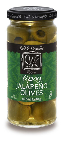 Sable & Rosenfeld All Natural Tipsy Vodka Jalapeno Olives 5 oz