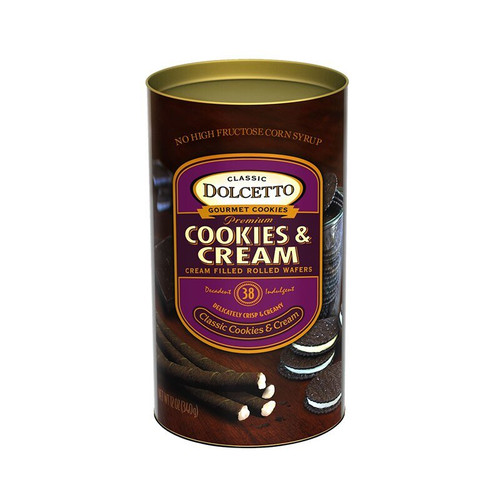 Dolcetto Wafer Roll Cans - Cookies & Cream 12oz