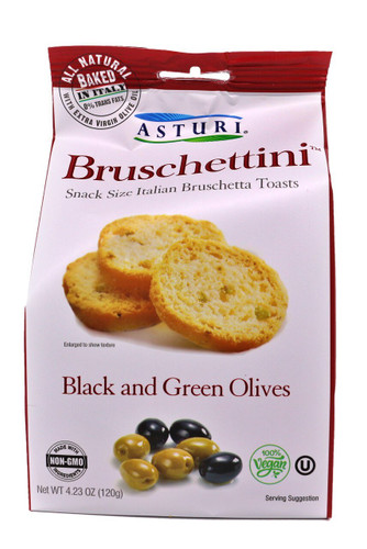 Asturi Black & Green Olives Bruschettini 4.23oz