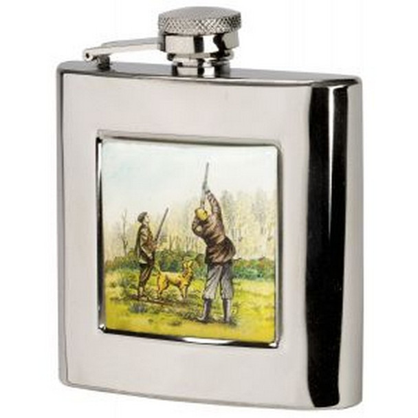 square shooting design hip flask, Gift