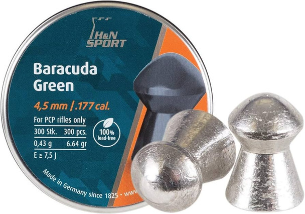 H&N Baracuda Green 177 lead free pellet