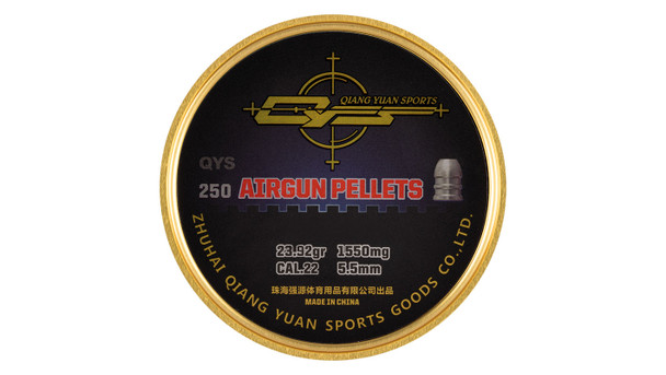 QYS .22 5.50 27.31grain Slug (yes we know the image says 25grain)
