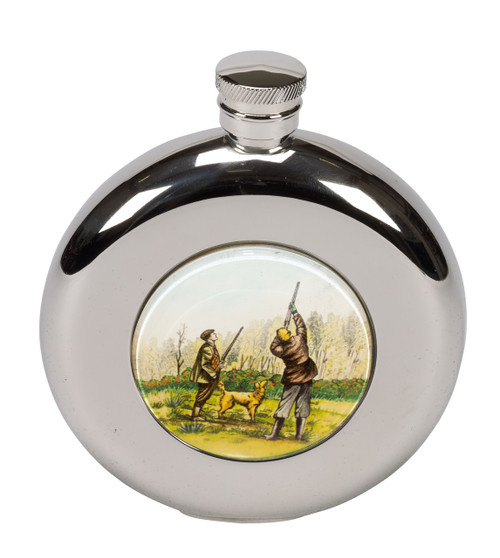 Round Shooting Hip Flask 4.5oz Bradford Stalker UK