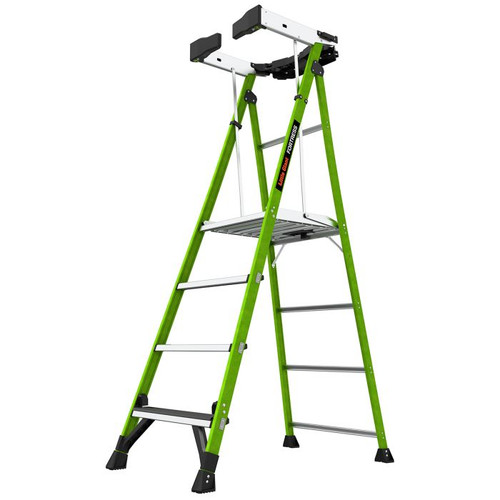 LITTLE GIANT 19304 Fortress IAA 4 ft. Fiberglass Platform Ladder With Wraparound