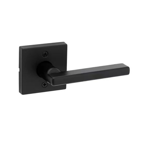 KWIKSET 788HFL Halifax Square Matte Black Half-Dummy Door Lever