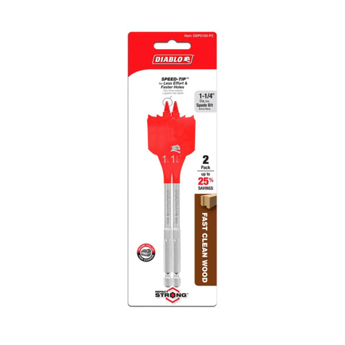 DIABLO DSP2150-P2 1-1/4 in. x 6 in. Spade Bits for Wood (2-Pack)