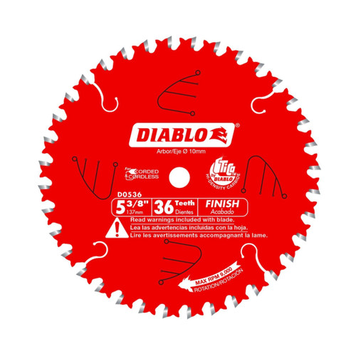 DIABLO D0536X 5-3/8 in. x 36-Teeth Finish Trim Saw Blade for Wood