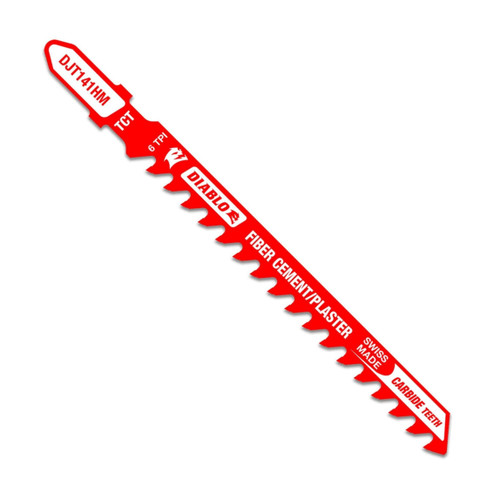 DIABLO DJT141HM 4 in. 6TPI Carbide Jig Saw Blade for Fiber Cement & Plaster