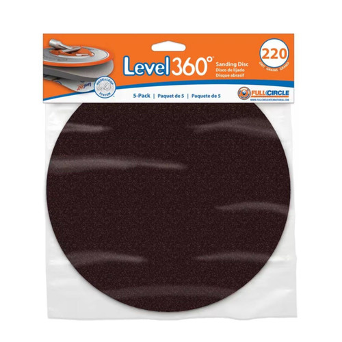 FULL CIRCLE SD220-5 8-3/4 in. 220 Grit Level 360 Hook & Loop Disc (5-Pack)