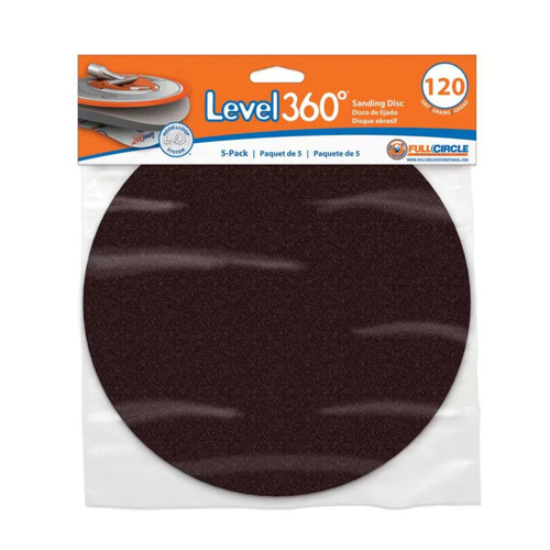 FULL CIRCLE SD120-5 8-3/4 in. 120 Grit Level 360 Hook & Loop Disc (5-Pack)