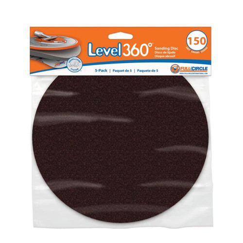 FULL CIRCLE SD150-5 8-3/4 in. 150 Grit Level 360 Hook & Loop Disc (5-Pack)