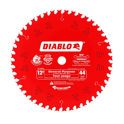 DIABLO D1244X 12 in. x 44-Teeth General Purpose Saw Blade for Wood
