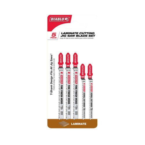 DIABLO DJT505 Bi-Metal Jig Saw Blade 5-Piece Set for Laminate Material