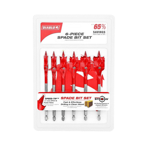 DIABLO DSP2920-S6 6-Piece Spade Bit Set for Wood