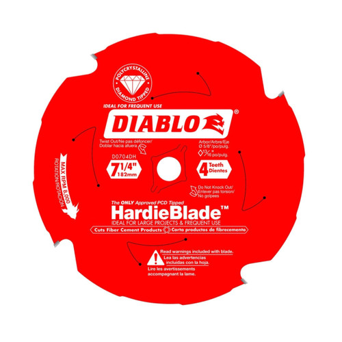 DIABLO D0704DHA 7-1/4 in. x 4 Tooth (PCD) Fiber Cement Hardie Saw Blade