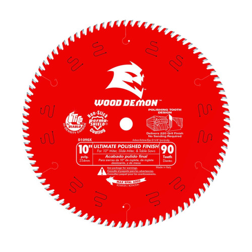 DIABLO D1090X 10 in. x 90-Teeth Ultimate Polished Finish Saw Blade for Wood