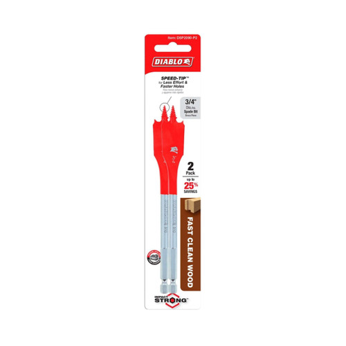 DIABLO DSP2090-P2 3/4 in. x 6 in. Spade Bits for Wood (2-Pack)