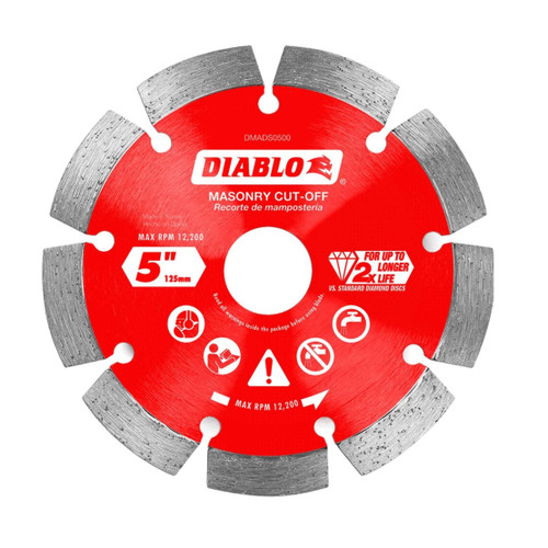 DIABLO DMADS0500 5 in. Diamond Segmented Masonry Cut-Off Blade
