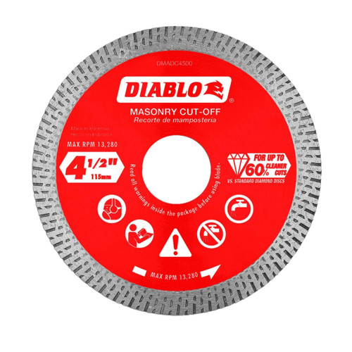 DIABLO DMADC0450 4-1/2 in. Diamond Continuous Rim Masonry Cut-Off Disc